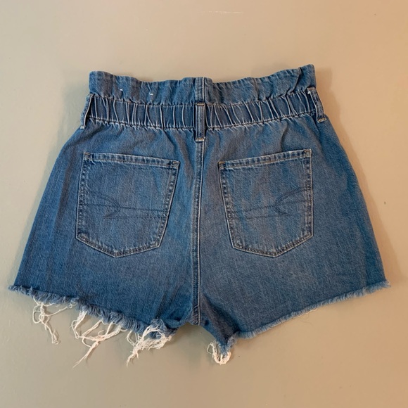 Paperbag soft cut-off denim shorts - S - Picture 2 of 5